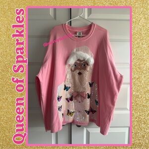 Queen of Sparkles Santa Sweatshirt